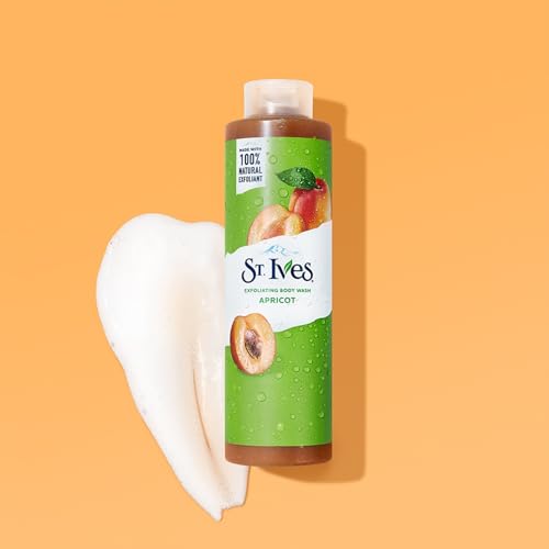 St. Ives Exfoliating Apricot Body Wash/Shower gel For Women| 100% Natural Extracts | Cruelty Free | Paraben Free |473ml, White