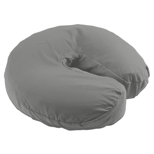 Grey Microfiber Massage Face Cradle Cover 10 Pack - Soft, Breathable, Stain-Resistant