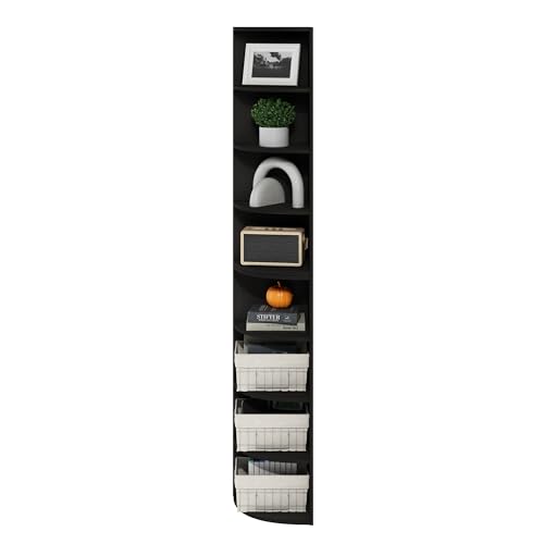 Espresso 8-Tier Corner Shelf Bookcase - Space-Saving Storage & Display Rack