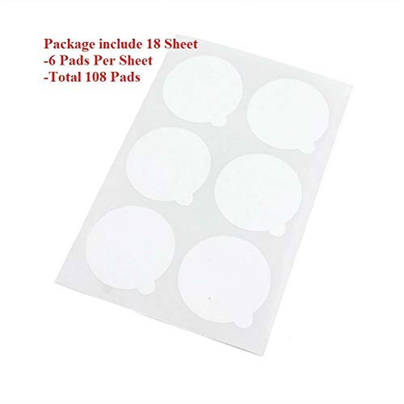 AKOAK 108 Pieces 5cm Disposable Eyelash Extension Glue Holder Adhesive Glue Pallet Sticker Pads