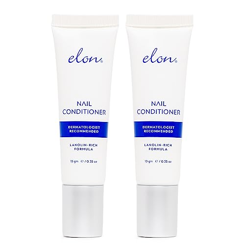 Elon Lanolin-Rich Nail Conditioner ? Strengthens Nails, Protects Cuticles, Dermatologist-Recommended for Brittle & Damaged Nails (10g tube, 2 Pack)