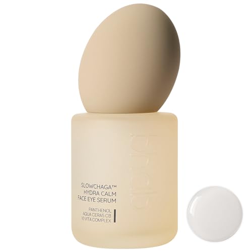 BHAB SLOWCHAGA Hydra Calm Face & Eye Serum - Hydrating Korean Serum with Panthenol & Ceramide for Barrier Repair, Soothing Sensitive Skin, Glass Skin Glow, 1.69 fl oz (50ml)
