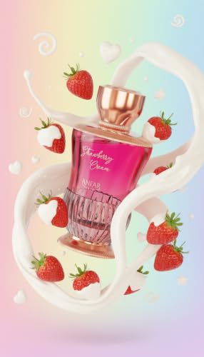 Women’s Strawberry Cream Perfume - Fruity Floral Gourmand Fragrance 3.4 oz