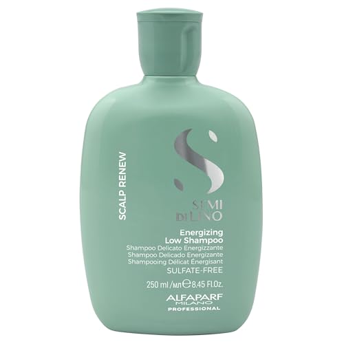 Alfaparf Milano Semi Di Lino Scalp Renew Low Shampoo for Thinning Hair - Sulfate Free Shampoo - Strengthens, Re-densifies and Stimulates Hair Fiber - Professional Salon Quality