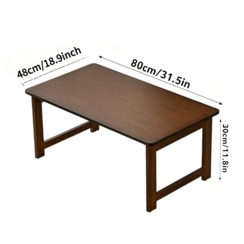 Japanese Folding Floor Coffee Table - 31.5 x 19.7 x 11.8 Inch Wooden Bento Style