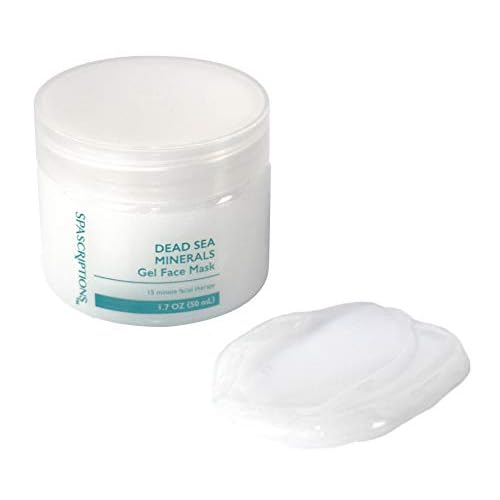 SpaScriptions Dead Sea, Charcoal, & Clay Gel Face Mask with Silicone Applicator - 3 Pack, 1.7 oz each Jar, 5.1 oz total