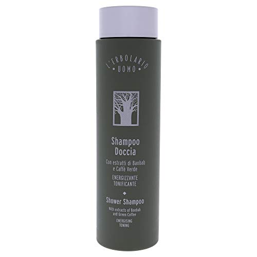 L'Erbolario Uomo Organic Shower Shampoo for Men & Unisex - 8.4 oz Natural Hair Care