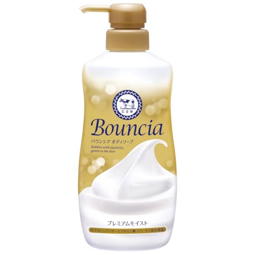 BOUNCIA Cow Brand Body Washes 480ml/16.23 (White Soap/Airy Boquet/Premium Moist) (Premium Moist (480ml))