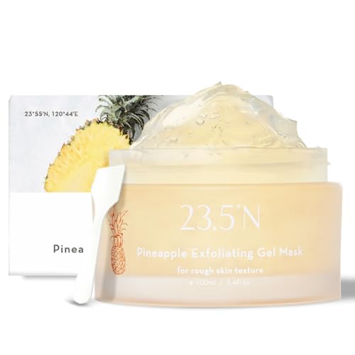 Pineapple Enzyme Gel Mask for Exfoliation & Brightening - Gentle, Hydrating, 3.4oz