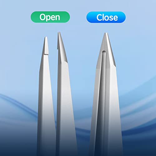 Pointed Tweezers for Women Facial Hair, Professional Stainless Steel Tweezers for Eyebrow, Chin Hair and Ingrown Hair Removal