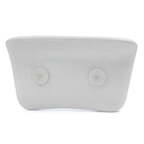 uxcell White Nonslip Waterproof Home Spa Bath Neck Back Support Pillow Built in Suction Cups for Ultimate Relaxation