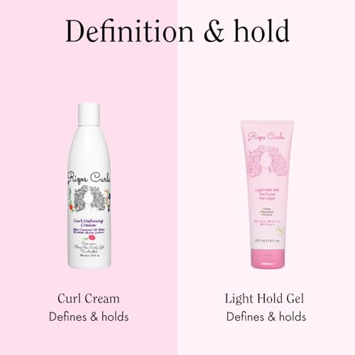 Rizos Curls Curl Defining Cream & Light Hold Gel for Bouncy, Frizz-Free Curls