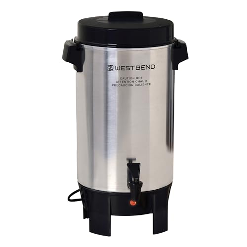 West Bend 42-Cup Aluminum Coffee Urn with Automatic Temperature Control & Dripless Spigot