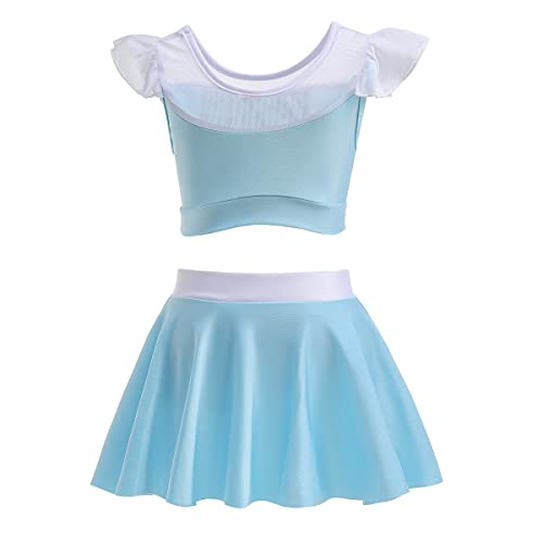 DYMCII Girls Princess Swimwear Two-Piece Tankini Set Bathing Suits Outdoors Beach Surfing Water Park Summer Swimsuits