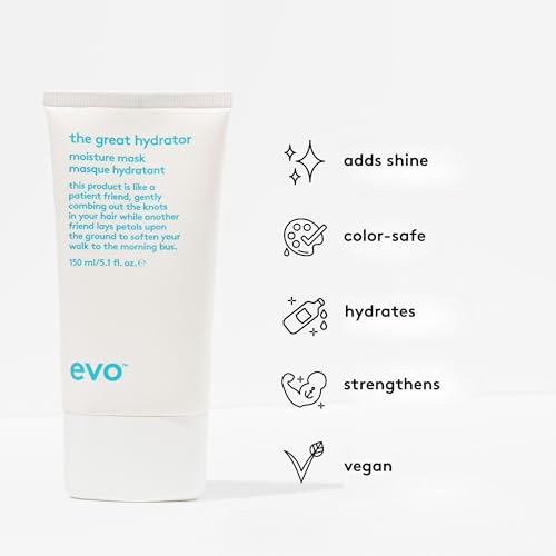 EVO The Great Hydrator Moisturizing Hair Mask 5.1 Fl Oz - Deep Conditioning & Detangler for Dry & Damaged Hair