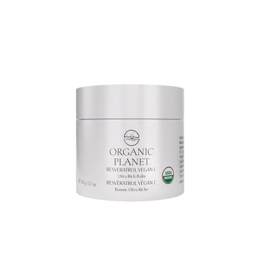 Resveratrol Vegan C Ultra Rich Balm ? USDA Certified Organic Anti-Aging Face & Neck Cream ? Vitamin C Facial Moisturizer for Brightening & Deep Hydration ? 1.7 Fl Oz