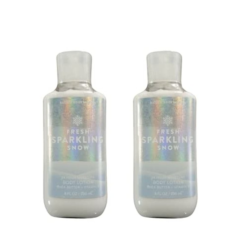 Bath & Body Works Gift Set of of 2 - 10 Fl Oz Shower Gel (Fresh Sparkling Snow) Packaging Varies