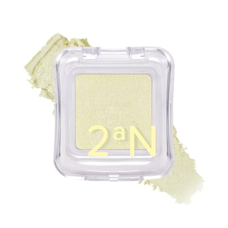 2aN Pure Glash Highlighter ? Glass-Like Sheen Powder Highlighter for a Natural, Radiant Glow | Buildable, Long-Lasting, Lightweight Formula (LEMONGRASS, 0.8oz)