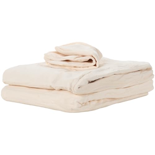 ForPro Luxury TerrySoft 3-Piece Massage Sheet Set, Natural, Ultra-Soft, Stain and Wrinkle-Resistant, Includes Flat and Fitted Sheets and Face Rest Cover