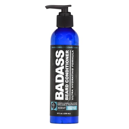 Beard Wash conditioner / 8 oz, peppermint eucalyptus tea tree scent, Badass Beard Care