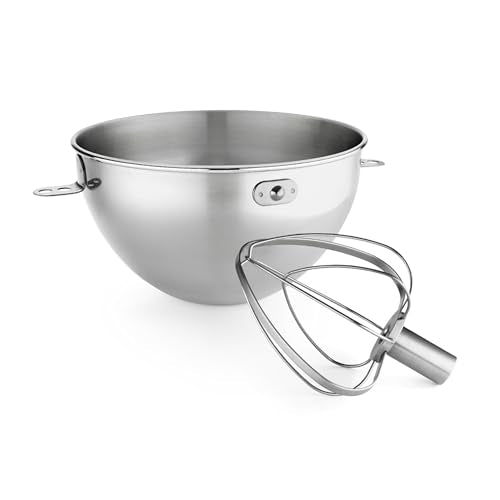 KitchenAid 3 Qt Stainless Steel Mixing Bowl & Whip Set for Stand Mixers