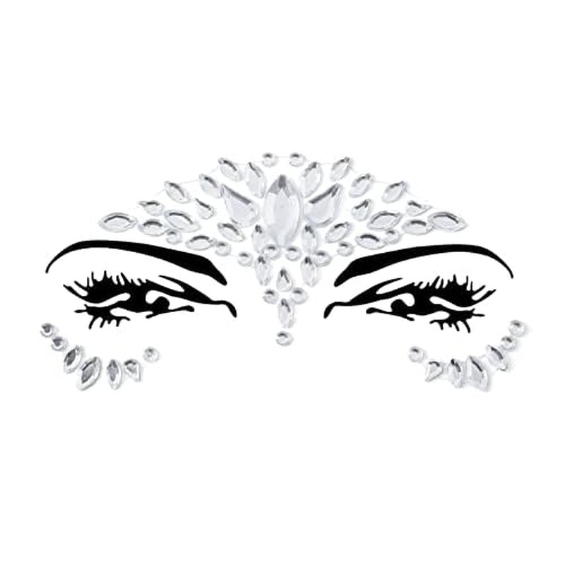 Face Gems Adhesive Glitter Jewel Tattoo Sticker Festival Gems Rave Party Body Make Up (9 PCS Z9ZAKMIXA)