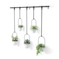 Umbra Triflora Hanging Planter Set of 5 - White and Black Indoor Window Herb Garden