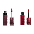 Maybelline Super Stay Vinyl Ink Liquid Lipstick Bundle - Longwear No-Budge Red & Brown