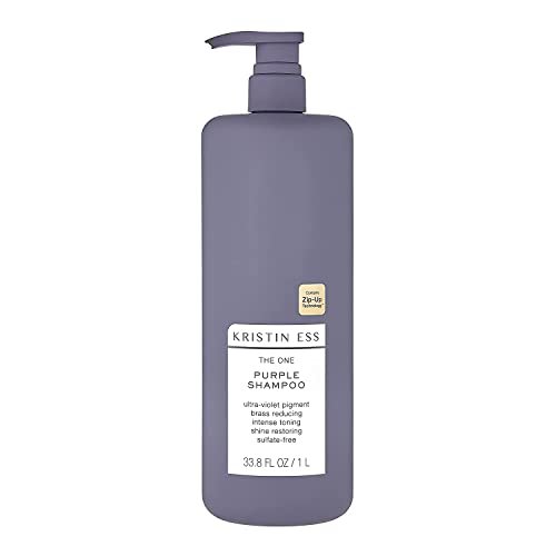 Kristin Ess The One Purple Shampoo 33.8 Fl Oz Pack of 2 - Sulfate-Free Blonde Toning