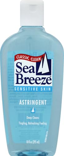 Seabreeze Deep Cleaning Facial Astringent for Sensitive Skin 10oz (Pack of 3) – Gentle, Oil-Control Toner for Delicate Skin