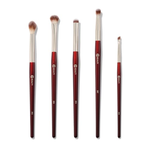 Eyeshadow Brush Set for Hooded & Smaller Eyes - 5 Vegan, Cruelty-Free Makeup Brushes