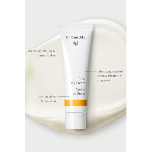 Dr. Hauschka Rose Day Cream, Daily Moisturizer, 1.0 US fl oz, For Dry, Sensitive, Red Skin, With Shea Butter & Avocado Oil