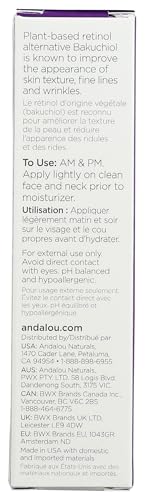 Andalou Naturals Bakuchiol Plant-Based Retinol Serum for Sensitive Skin, 1 oz