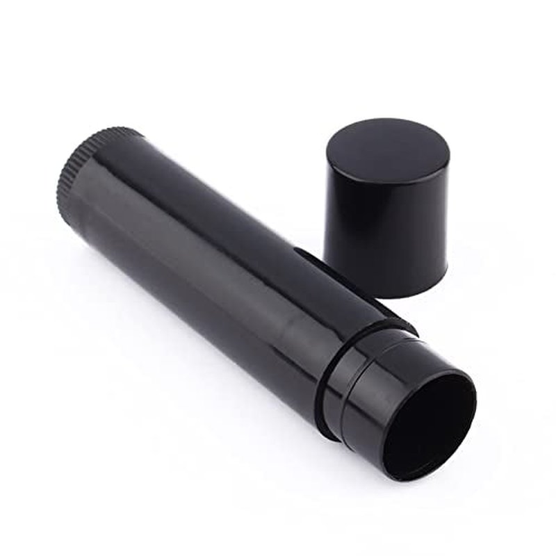 100 PCS Lip Balm Containers, 5ml Chapstick Tubes Empty, Lip Gloss Black, Lip Balm Tubes with Cap for Girls, 62mm* 14mm