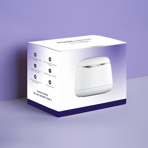 Sonic Pro Ultrasonic Dental & Jewelry Cleaner Pearl White 43kHz - UK Approved