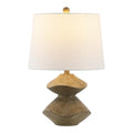 Jonathan Y Laken 21.5-Inch Rustic Wood Finish Cairn LED Table Lamp - Brown