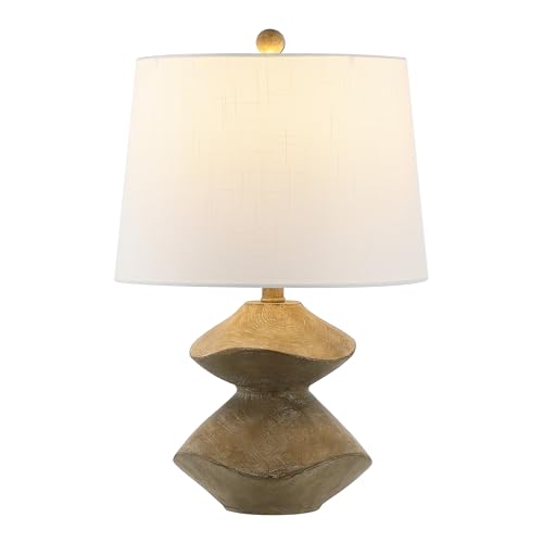Jonathan Y Laken 21.5-Inch Rustic Wood Finish Cairn LED Table Lamp - Brown