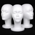 Leeven 3 Pack Foam Wig Heads Styrofoam Mannequin Heads for Wigs & Display - 11.6 Inch