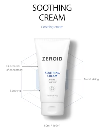 ZEROID Soothing Cream 5.4 Fl Oz Hydrating, Non-Greasy for Sensitive Skin - Pack of 1