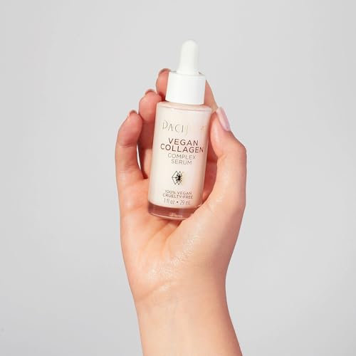 Vegan Collagen Face Serum - Hydrating Anti-Aging Serum with Hyaluronic Acid for Firming & Fine Lines