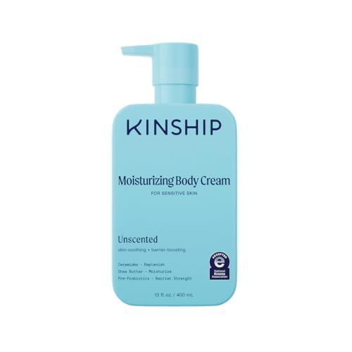 Kinship Gentle Moisturizing Body Lotion for Sensitive & Dry Skin | Eczema Relief Cream | Fragrance-Free Hydrating Cream | Shea Butter Unscented Lotion, 13 oz