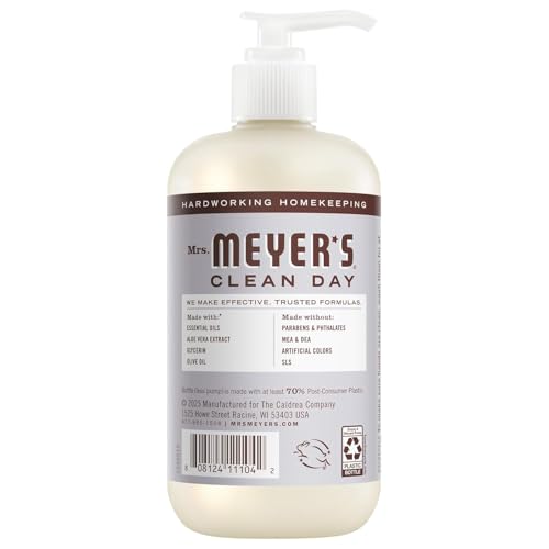 Mrs. Meyer's Botanical Bloom Hand Soap Variety Pack 12.5 Fl Oz (6 Count) - Rosemary, Basil, Geranium, Honeysuckle, Lavender & Lemon Verbena