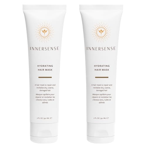 INNERSENSE Organic Hydrating Hair Mask 2oz - 2 Pack for Dry & Coarse Hair