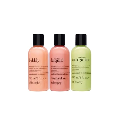philosophy scent-sational hydrating bath & shower gels - efficiently cleanses, soothes & comforts dry skin - vegan & cruelty free formula