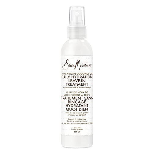 SheaMoisture Body Moisturizer For Dry Skin 100% Extra Virgin Coconut Oil & Leave-in Conditioner Treatment for All Hair Types 100% Extra Virgin Coconut Oil Silicone Free Conditioner 8 oz