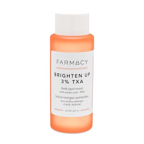 Farmacy 3% TXA Brightening Toner for Face - Dark Spot Corrector with Azelaic Acid, Tranexamic Acid + 5% PHA - Helps Even Texture + Tone, Fade Dark Spots + Exfoliate - Glow-Enhancing Skin Care (120ml)