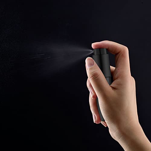 7 PCS Refillable Perfume Atomizer Bottles - Matte Black, 8ml Travel Spray Set