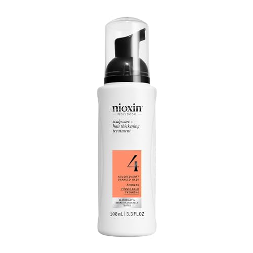 Nioxin System 4 Hair Thickening Treatment 3.3 Fl Oz - For Color-Treated Damaged Hair & Thinning - Pack of 1