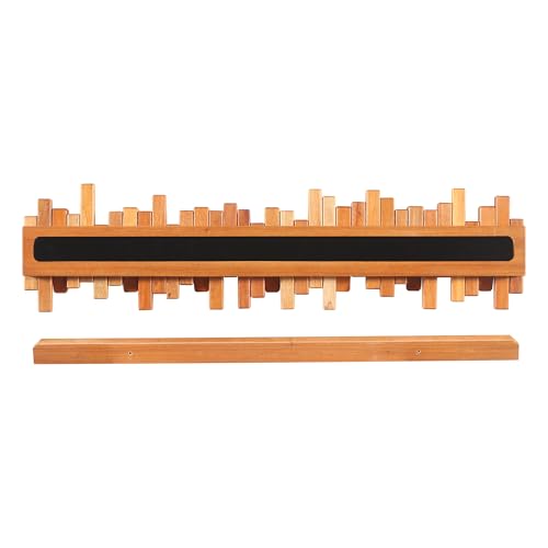 Acsigesn Cherry Wall Mount Coat Rack with 7 Flip-Down Hooks, Handmade Walnut Wood