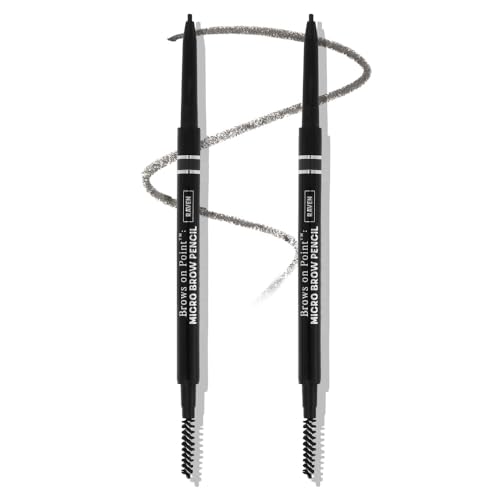 Billion Dollar Brows Micro Eyebrow Pencil 2-Pack Raven/Black - Waterproof & Smudge-Proof Precision Brow Tool